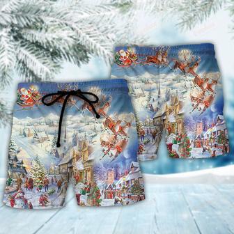 Christmas Be Santa With Reindeer Beach Short | Newhawaiianshirts AU