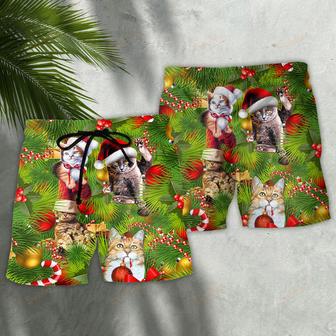 Christmas Cat It's Lazy Day Beach Short | Newhawaiianshirts AU