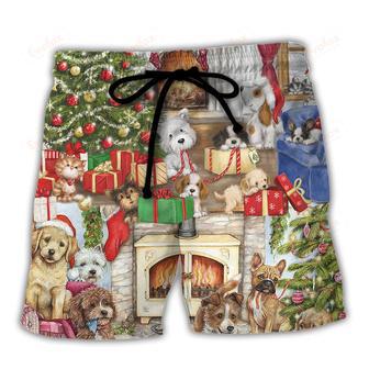 Christmas Dog Lover Merry Lovely Xmas Beach Short | Newhawaiianshirts CA