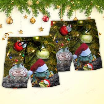 Christmas Frog Merry Christmas Bauble Beach Short | Newhawaiianshirts CA