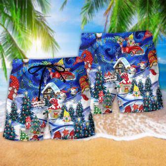 Christmas Hanging With My Gnomies Beach Short | Newhawaiianshirts AU