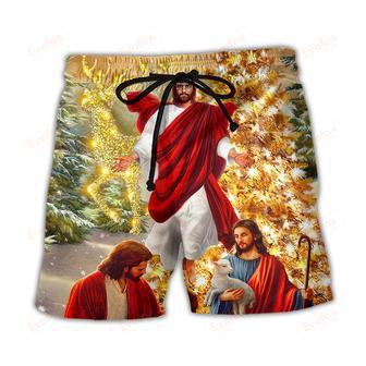 Christmas Jesus Is The Magic Of Christmas Beach Short | Newhawaiianshirts AU