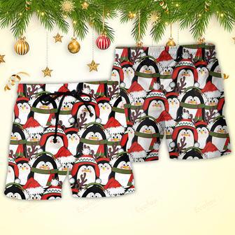 Christmas Penguin Cute Christmas Holiday Beach Short | Newhawaiianshirts DE