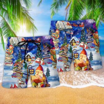 Christmas Reading Book Make Me Happy Beach Short | Newhawaiianshirts AU