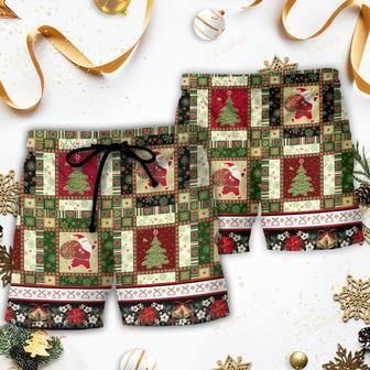 Christmas Santa And Fir-tree Beach Short | Newhawaiianshirts