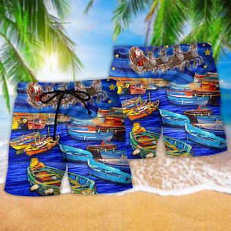 Christmas Santa Boat Lover Beach Short | Newhawaiianshirts AU