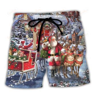 Christmas Santa Claus Comes Tonight Beach Short | Newhawaiianshirts AU