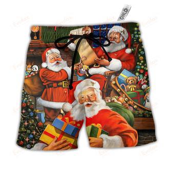 Christmas Santa Claus Gift For Xmas Art Style Beach Short | Newhawaiianshirts