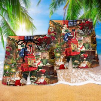 Christmas Santa Claus In Daily Life Beach Short | Newhawaiianshirts AU