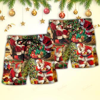 Christmas Santa Claus Story Gift For Xmas Painting Style Beach Short | Newhawaiianshirts AU