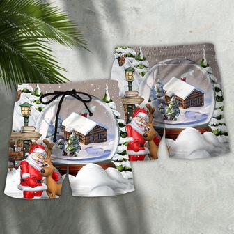 Christmas Santa Giving Christmas For Everyone Beach Short | Newhawaiianshirts DE