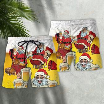 Christmas Santa I Want More Beer Beach Short | Newhawaiianshirts AU