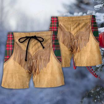 Christmas Santa Vintage Western Jacket Fringe Beach Short | Newhawaiianshirts DE