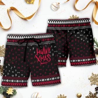 Christmas Tattoo Santa Funny Merry Xmas Beach Short | Newhawaiianshirts DE