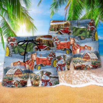 Christmas To Farm Happiness Beach Short | Newhawaiianshirts AU