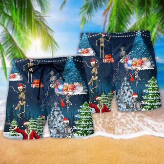 Christmas X-raymas Skull Night Beach Short | Newhawaiianshirts AU