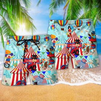 Circus Love Colorful Life Beach Short | Newhawaiianshirts AU