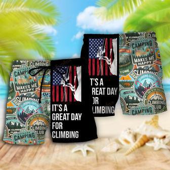 Climbing It's A Great Day For Climbing Beach Short | Newhawaiianshirts UK