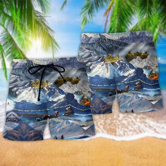 Climbing The Mountains Are Calling I Must Go Beach Short | Newhawaiianshirts DE