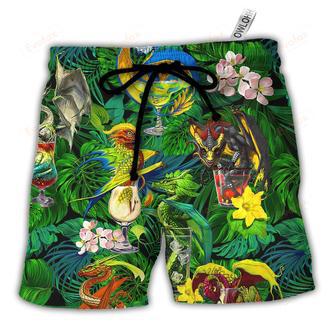 Cocktail And Dragon Tropical Hello Summer Beach Short | Newhawaiianshirts