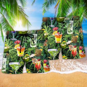 Cocktail And Fruit Hello Summer Beach Short | Newhawaiianshirts UK