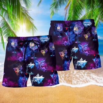 Cocktail Love The Moon Purple Beach Short | Newhawaiianshirts AU