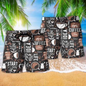 Coffee Start Your Day With The Coffee Good Idea Beach Short | Newhawaiianshirts