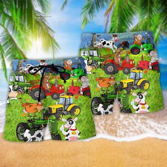 Cow Happy Everyday With Life Beach Short | Newhawaiianshirts UK