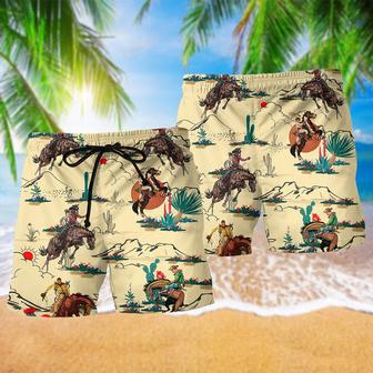 Cowboy Horses Desert Beach Short | Newhawaiianshirts DE