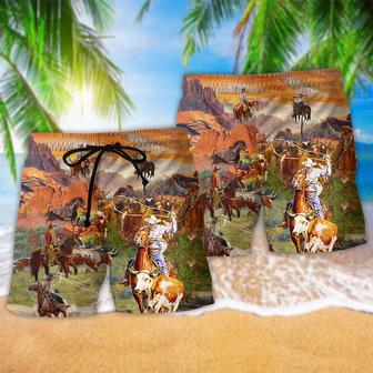 Cowboy Love Life Love Nature Beach Short | Newhawaiianshirts UK