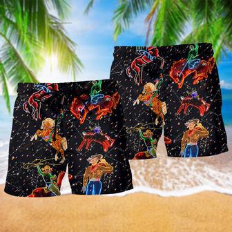 Cowboy Neon In Life Style Beach Short | Newhawaiianshirts AU