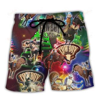 Cowboy Rodeo Merry Christmas Beach Short | Newhawaiianshirts AU