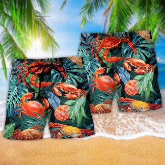 Crab Tropical Leaf Cool Style Beach Short | Newhawaiianshirts DE