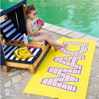 Custom Name Kids Design Personalized Beach Towels Girls Boys Unique | Newhawaiianshirts