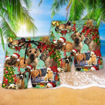 Cute Dogs Merry Christmas So Lovely Beach Short | Newhawaiianshirts UK