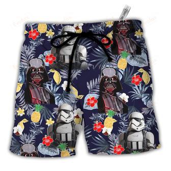 Darth Storm Trooper Flower Beach Short | Newhawaiianshirts CA