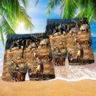 Deer All Good Things Are Wild Beach Short | Newhawaiianshirts UK