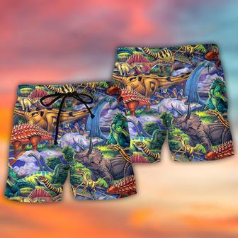 Dinosaur Art Coloful Style Beach Short | Newhawaiianshirts DE