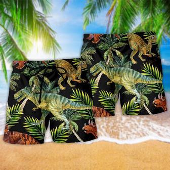 Dinosaur In Old Jungles Beach Short | Newhawaiianshirts AU