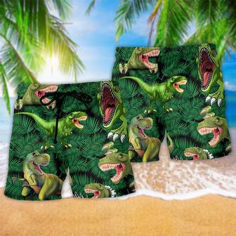 Dinosaur Loves Green Style Beach Short | Newhawaiianshirts UK