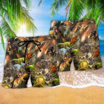 Dinosaur Perish With Friends Beach Short | Newhawaiianshirts AU