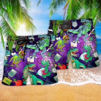 Dinosaur Teaching Is Like A Walk In The Park Beach Short | Newhawaiianshirts AU