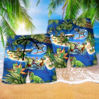 Dinosaur World In Summer Beach Short | Newhawaiianshirts