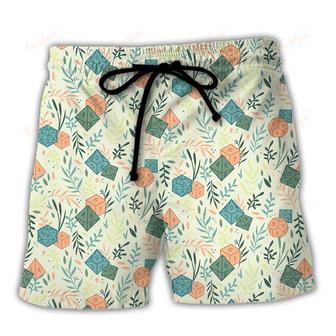 DnD Dice Plants Pattern Beach Short | Newhawaiianshirts DE