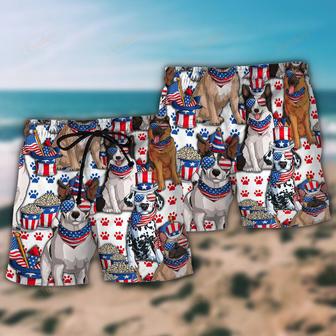 Dog Independence Day Dogs Beach Short | Newhawaiianshirts AU