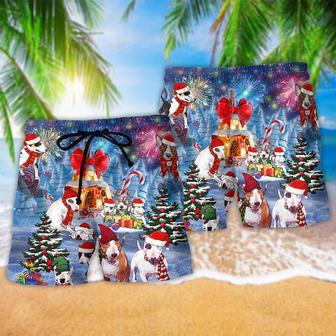 Dog Merry Christmas So Happy Beach Short | Newhawaiianshirts AU