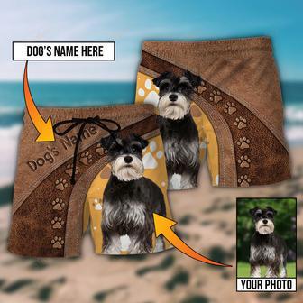 Dog Paw Brown Style Classic Custom Photo Personalized Beach Short | Newhawaiianshirts