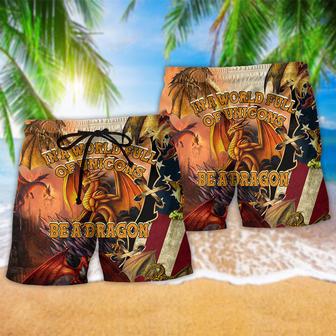 Dragon American Love Life With Hot Fire Beach Short | Newhawaiianshirts DE