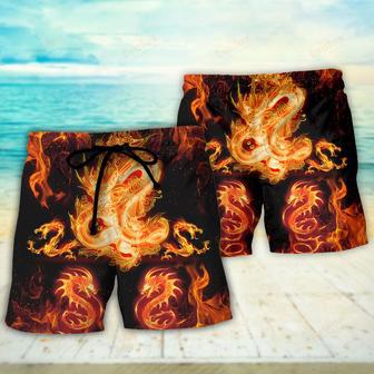 Dragon And Fireball Madness Beach Short | Newhawaiianshirts AU