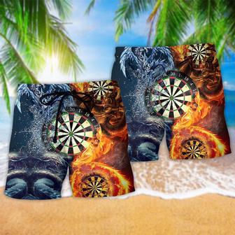 Dragon Darts Love Life With Fire Beach Short | Newhawaiianshirts